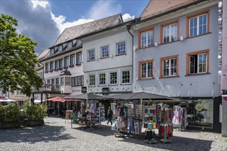 Row of shops, shop on the Holzmarkt in the historic old town centre of Ravensburg, Ravensburg