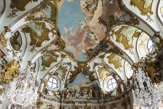 Kaisersaa, fresco, ceiling painting by Tiepolo, Wuerzburg Residence, UNESCO World Heritage Site,
