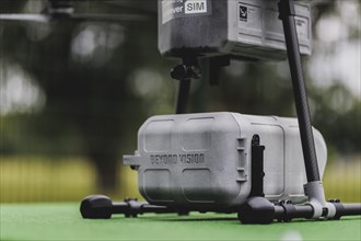 Delivery drone, photographed as part of the official opening of the drone delivery service
