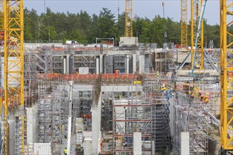 Infineon extension construction site in Dresden, Dresden, Saxony, Germany, Europe