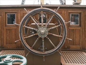 Old sailing ship in the Hamburg Harbour Museum, Hanseatic City of Hamburg, Germany, Europe