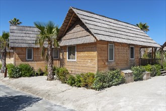 Holiday home development on the beach Plage de Port Grimaud, Port Grimaud, Var, Provence-Alpes-Cote