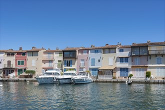 The Colourful Houses, Maisons de colorees, Port Grimaud, Var, Provence-Alpes-Cote d Azur, France,