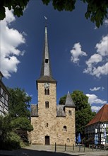 The village church in the historic village centre of Wengern, town of Wetter (Ruhr), Ruhr region,