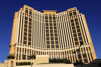 Las Vegas, Nevada, USA, North America, Large modern hotel building with many windows and impressive