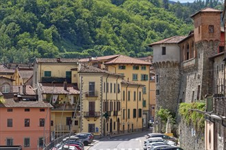 Historic old town centre of Castelnuovo di Garfagnana, Castelnuovo, Lucca, Tuscany, Italy, Southern