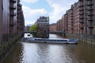 Boat launch in the Speicherstadt, Hanseatic City of Hamburg, Hamburg, Germany, Europe