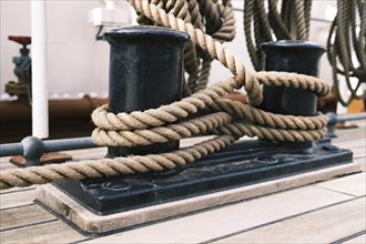 Old sailing ship in the Hamburg Harbour Museum, Hanseatic City of Hamburg, Germany, Europe