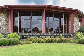 Exterior of the International Motorsports Hall of Fame at the Talladega Speedway in Talladega,