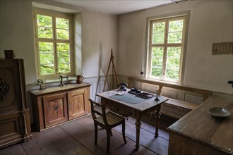 Office, office of the local mayor in the historic school and town hall, built in 1830, original