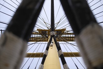 Old sailing ship in the Hamburg Harbour Museum, Hanseatic City of Hamburg, Germany, Europe