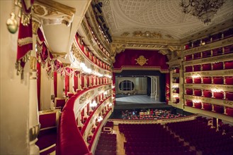 Beautiful Scala Theater in Milan, Lombardy, Italy, Europe