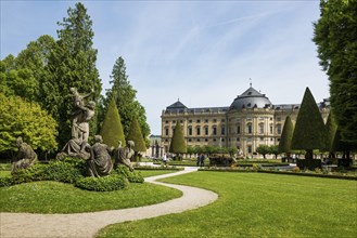 Wuerzburg Residence, UNESCO World Heritage Site, Wuerzburg, Lower Franconia, Franconia, Bavaria,