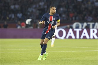 Football match, captain Kylian MBAPPE' Paris St. Germain concentrating looking to the right, Parc