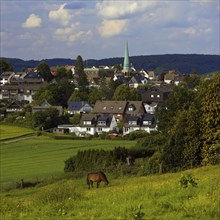 Idyllic view of Volmarstein, a district of Wetter (Ruhr), Ruhr area, North Rhine-Westphalia,