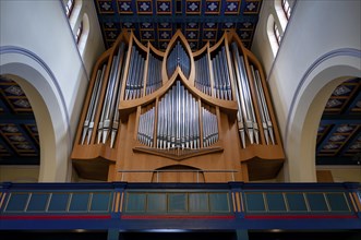 Interior view of the organ by Alexander Schuke, St. Marien am Behnitz, Marienkirche, second oldest