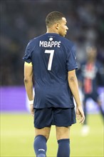 Football match, captain Kylian MBAPPE' Paris St. Germain looking from behind to the right with the