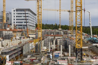 Infineon extension construction site in Dresden, Dresden, Saxony, Germany, Europe