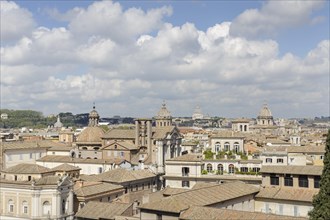 Panoramic view of Rome as seen from the capitoline museums, Rome, Italy, Europe