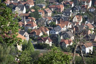 Residential buildings, single-family houses, apartment blocks, Blankenburg, Saxony-Anhalt, Germany,