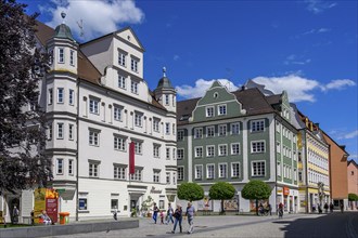 Hotel Fuerstenhof, Rathausplatz, Kempten, Allgaeu, Bavaria, Germany, Europe