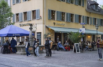 Schwarzer Kater Cafe Restaurant, Niemensstrasse, Freiburg im Breisgau, Baden-Wuerttemberg, Germany,