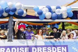 Christopher Street Day in Dresden, Dresden, Saxony, Germany, Europe