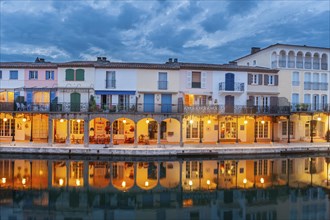 Townscape at the Pont principal du port grimaud, Port Grimaud, Var, Provence-Alpes-Cote d Azur,