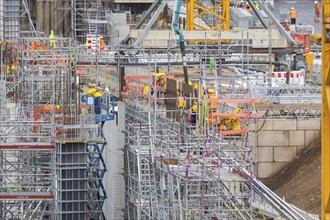 Infineon extension construction site in Dresden, Dresden, Saxony, Germany, Europe