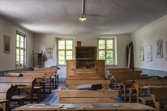 Typical classroom of a village school in the 19th century, Neuhausen ob Eck Open-Air Museum,