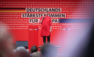 SPD rally for the European elections. Petra Koepping Saxon Minister of State for Social Affairs and