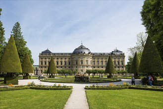 Wuerzburg Residence, UNESCO World Heritage Site, Wuerzburg, Lower Franconia, Franconia, Bavaria,