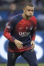 Football match, captain Kylian MBAPPE' Paris St Germain concentrated and out of breath during