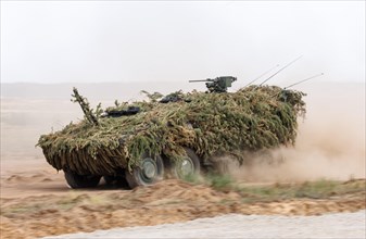 A Boxer armoured transport vehicle, photographed during the NATO Steadfast Defender large-scale