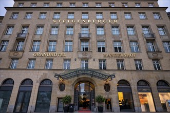 Hotel Steigenberger, Grandhotel Handelshof, facade, entrance, Leipzig, Saxony, Germany, Europe