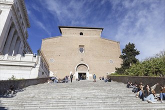 Scalinata dell'Ara Coeli, leading up to Basilica di Santa Maria in Ara Coeli, Piazza Venezia, Rome,