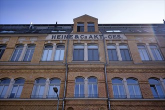 Former Aromawerke Heine und Co. AG, lettering, old advertising, former industrial complex converted
