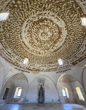 View of interior of domed building former Sultan Ibrahim Mosque with mosaic ceiling in dome built