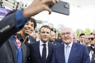 Frank-Walter Steinmeier (President of the Federal Republic of Germany) and Emmanuel Macron