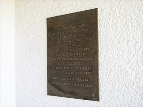 Memorial plaque in the Stalingrad Chapel, near Aigen im Ennstal, Styria, Austria, Europe