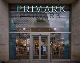 Primark, logo, textile chain, clothing, department stores' chain, retail, shop, Leipzig, Saxony,