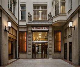 Dresdner Hof, shopping arcade, mall, shopping centre, shopping arcade, Leipzig, Saxony, Germany,