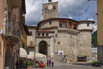 The castle in the historic centre of Castelnuovo di Garfagnana, Castelnuovo, Lucca, Tuscany, Italy,