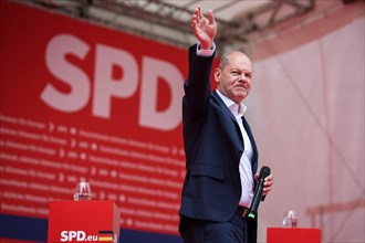 SPD rally for the European elections with Federal Chancellor Olaf Scholz. Leipzig, 01.06.2024