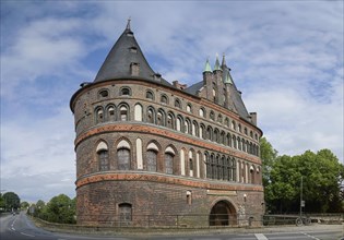 Holstentor, east side, Holstentorplatz, Luebeck, Schleswig-Holstein, Germany, Europe