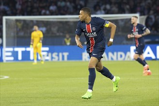 Football match, captain Kylian MBAPPE' Paris St. Germain running and looking to the right, Parc des