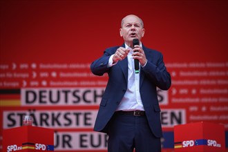 SPD rally for the European elections with Federal Chancellor Olaf Scholz. Leipzig, 01.06.2024