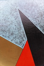 Abstract painting with geometric shapes and contrasting colours, Willy-Brandt-Haus, SPD