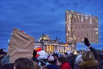 Demonstration against the right, Platz der Republik, Berlin, Germany, Europe