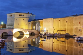 The bachelor tower, Tour des Celibataires, at the Pont de la Poteme bridge, Port Grimaud, Var,